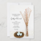 Vogelnesteieren en Katwilgen Verlovingsfeestje Kaart (Voorkant)