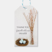 Vogelnesteieren Pussy Willows Trouwplezier Labels Cadeaulabel (Voorkant)