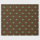 Vogelnesten met blauwe gevreesde eieren donkerbrui cadeaupapier (Vlak)