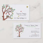 Vogelnesten met mobiele telefoon visitekaartje (Voorkant / Achterkant)