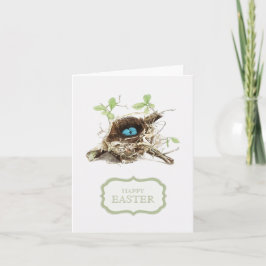 Vogelnestkaart en paaskaart feestdagen kaart