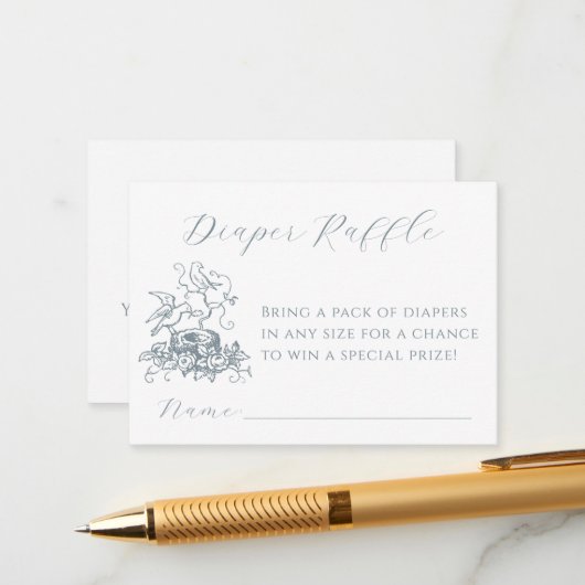 Vogelnestluier Baby shower Invoegen Kaart (Voorkant / Achterkant in situ)