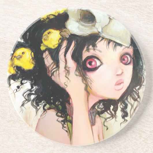 VogelnestOnderzetter Zandsteen Onderzetter (Voorkant)