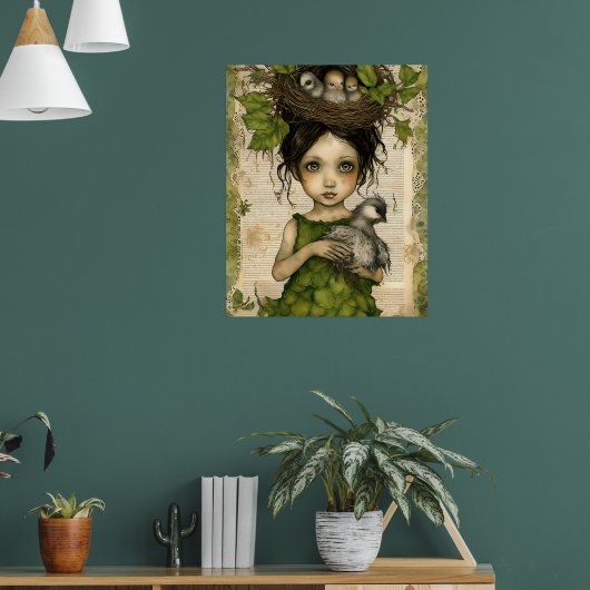 Vogelnestpop collage poster (Woonkamer 1)