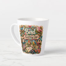 Vogelobservatieclub Latte Mok | Cute Vogel Liefheb
