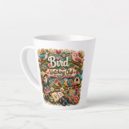 Vogelobservatieclub Latte Mok | Cute Vogel Liefheb