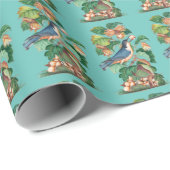 vogelonmiddellijke verpakking met bloemen cadeaupapier (Rol Hoek)