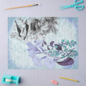 vogelontkoppelingspagina blauw tissuepapier (Craft)