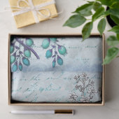 vogelontkoppelingspagina blauw tissuepapier (Geschenk)