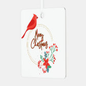 Vogelontwerp met bloemenmetaalvierkant ornament (Voorkant links)