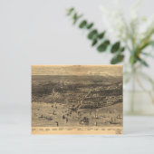 Vogeloog-Uitzicht van Chicago voor de grote brand Briefkaart (Staand voorkant)