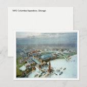 Vogeloog Uitzicht van de in 1893 in Colombia uitge Briefkaart (Voorkant / Achterkant)