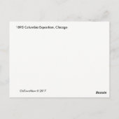 Vogeloog Uitzicht van de in 1893 in Colombia uitge Briefkaart (Achterkant)