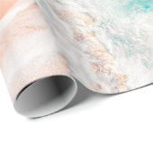 Vogeloog uitzicht van de oceaangolven cadeaupapier (Rol Hoek)