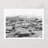 Vogeloog uitzicht van Nome, Alaska met sneeuw Briefkaart (Voorkant)