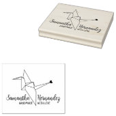 Vogelorigami Aangepast handgemaakt met grote liefd Rubberstempel (Gestempeld)