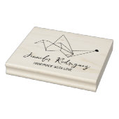Vogelorigami Aangepast handgemaakt met grote liefd Rubberstempel (Stempel)
