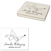 Vogelorigami Aangepast handgemaakt met grote liefd Rubberstempel (Gestempeld)
