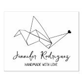 Vogelorigami Aangepast handgemaakt met grote liefd Rubberstempel (Afrduk)