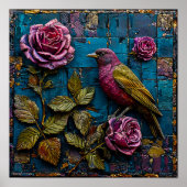 Vogelornament Poster (Voorkant)