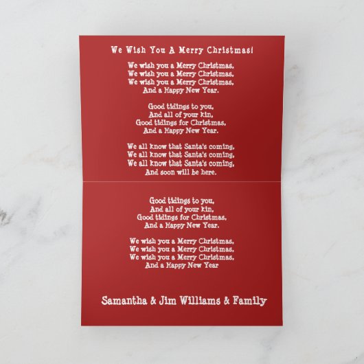 Vogelovers, Cute Merry Kerstmis Kaart (Binnen)