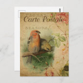 vogelpaar briefkaart (Voorkant / Achterkant)