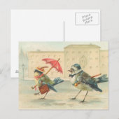  vogelpaar Briefkaart zo Schattige (Voorkant / Achterkant)