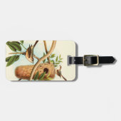 Vogelpaar op een nestveld op een tak bagagelabel (Voorkant horizontaal)