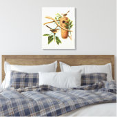 Vogelpaar op een nestveld op een tak canvas afdruk (Insitu (Slaapkamer))