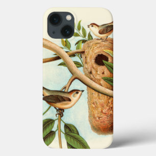Vogelpaar op een nestveld op een tak iPhone 13 hoesje