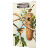 Vogelpaar op een nestveld op een tak klembord (Links)