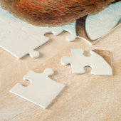 Vogelpaar op een nestveld op een tak legpuzzel (Zijkant)