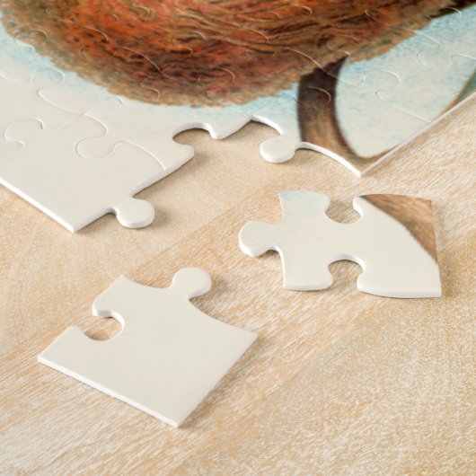 Vogelpaar op een nestveld op een tak legpuzzel (Zijkant)