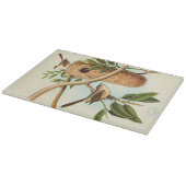 Vogelpaar op een nestveld op een tak snijplank (Hoek)