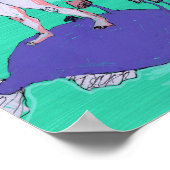 Vogelpaddenstoel Lady en ballon. Chameleon Poster (Hoek)