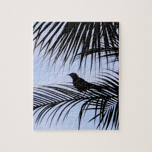 Vogelpalm Silhouet Legpuzzel (Verticaal)