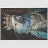 Vogelpapegaai Queen Crown Decoupage Tissuepapier (Voorkant)
