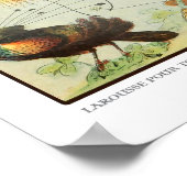  vogelpapier print Frans Poster (Hoek)