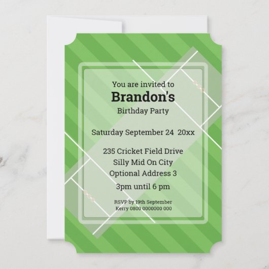 Vogelpartij V.I.P Cricket (DGR) Kaart (Achterkant)