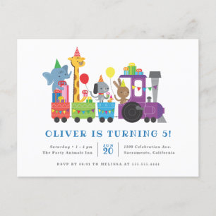 Vogelpartij voor Kinderen van de dierentransport Uitnodiging Briefkaart