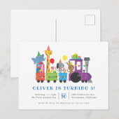 Vogelpartij voor Kinderen van de dierentransport Uitnodiging Briefkaart (Voorkant / Achterkant)