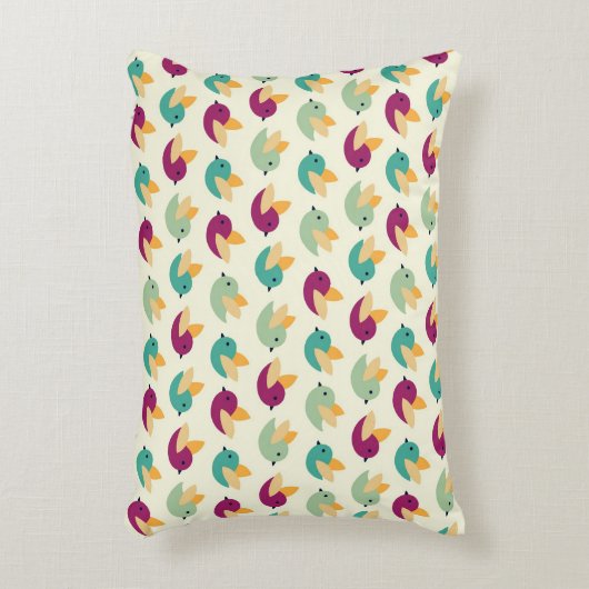 Vogelpatroon Accent Kussen (Voorkant(Verticaal))