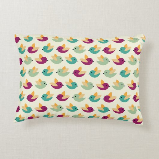 Vogelpatroon Accent Kussen (Achterkant)