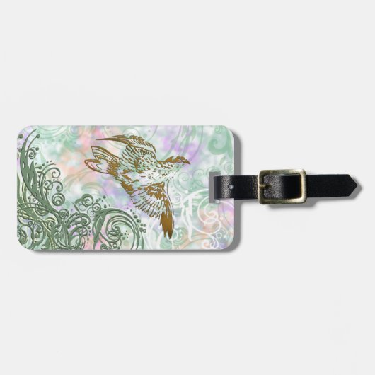  vogelpatroon bagagelabel (Voorkant horizontaal)