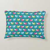 Vogelpatroon Blauw Accent Kussen (Achterkant)