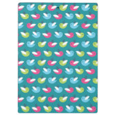 Vogelpatroon Blauw Klembord (Achterkant)