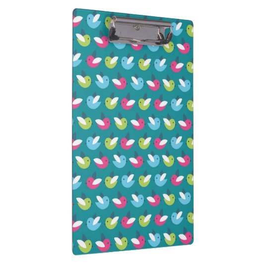 Vogelpatroon Blauw Klembord (Rechts)