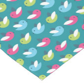 Vogelpatroon Blauw Korte Tafelloper (Hoek)