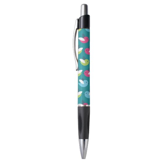 Vogelpatroon Blauw Pen (Top (Verticaal))