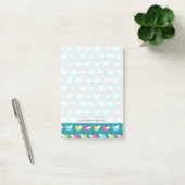 Vogelpatroon Blauw Post-it® Notes (Kantoor)